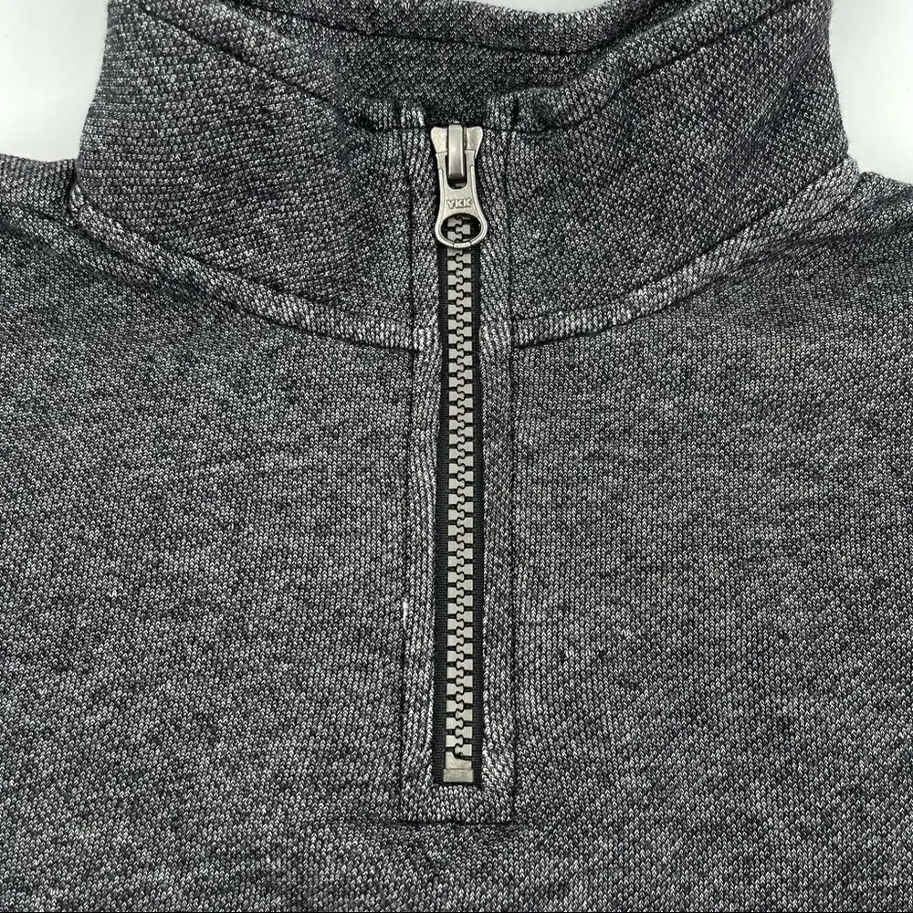 The Children’s Place Boys Black Quarter Zip French Terry Pullover Sweater Size 4